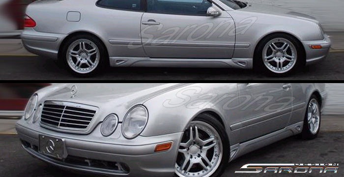 Custom Mercedes CLK Side Skirts  Coupe & Convertible (1998 - 2002) - $490.00 (Part #MB-022-SS)